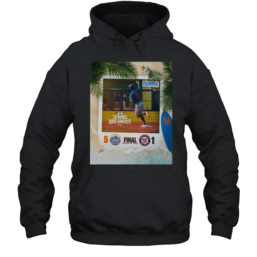 MLB Spring Breakout 2025 New York Mets Baseball 5-1 Washington Nationals Final Score March 16 T-shirt Unisex Hoodie