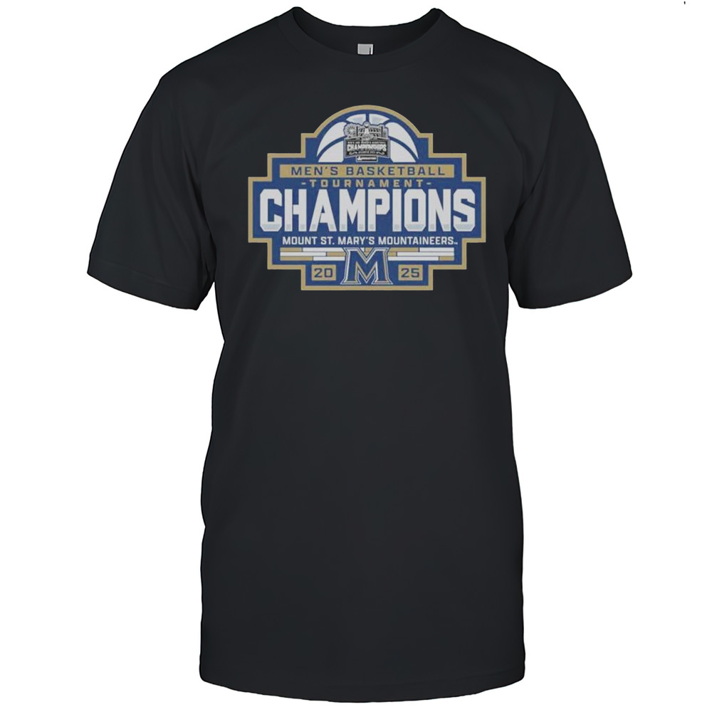 Mount St. Marys Mountaineers 2025 MAAC Mens Basketball Tournament Champions Shirt