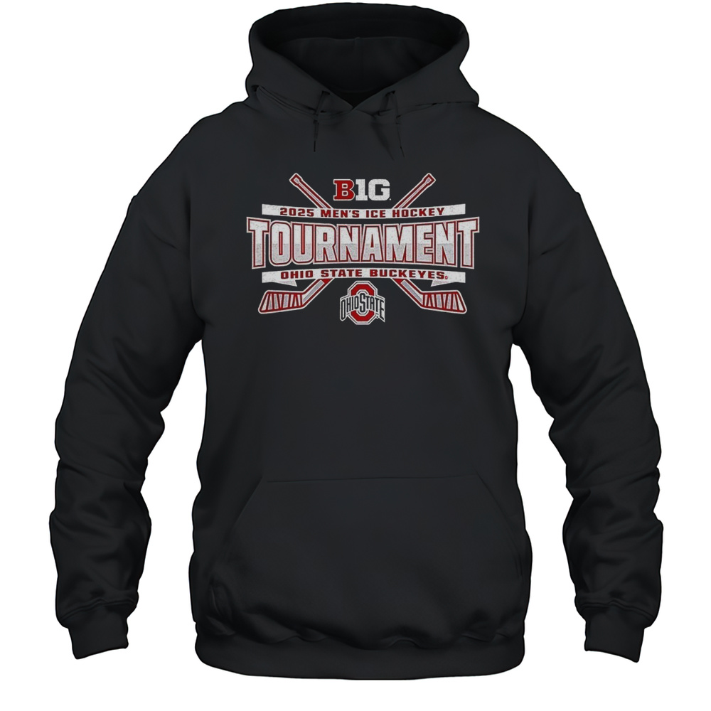 Ohio State Buckeyes 2025 Big Ten Hockey Tournament Shirt Unisex Hoodie