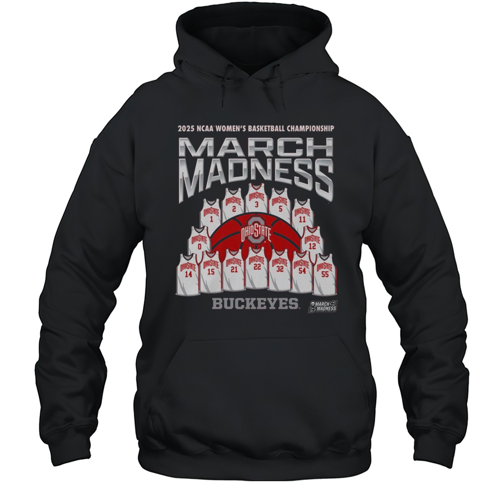 Ohio State Buckeyes NCAA Womens Basketball Championship Jersey Team March Madness 2025 Logos T-shirt Unisex Hoodie