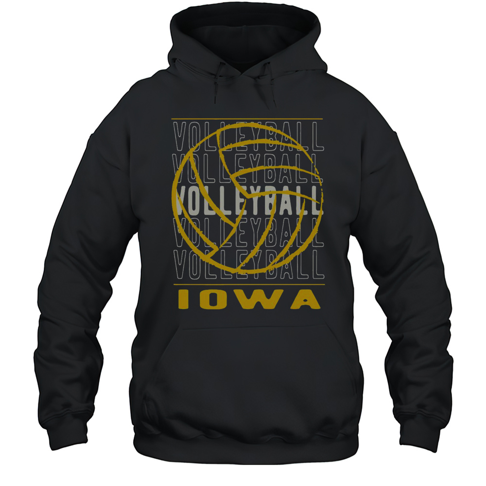 Pretty Volleyball Iowa T-Shirt Unisex Hoodie