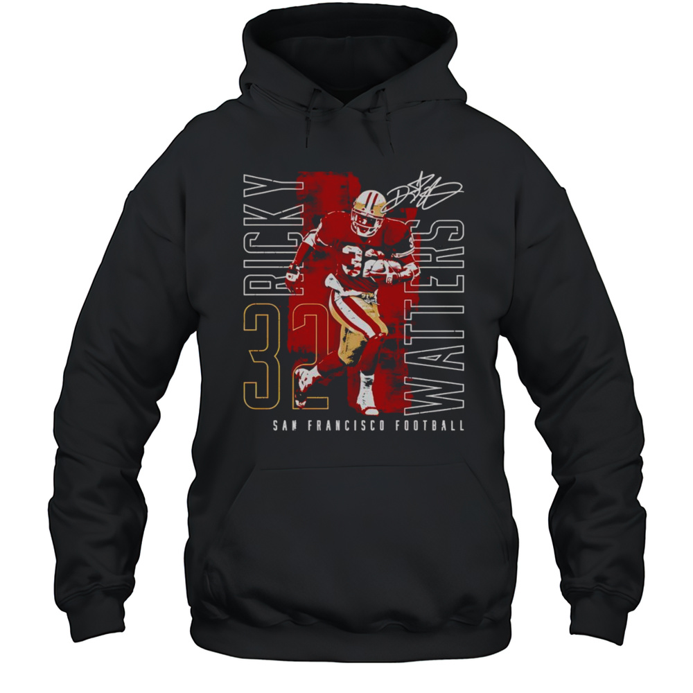 Ricky Watters San Francisco 49ers Outline Name Shirt Unisex Hoodie