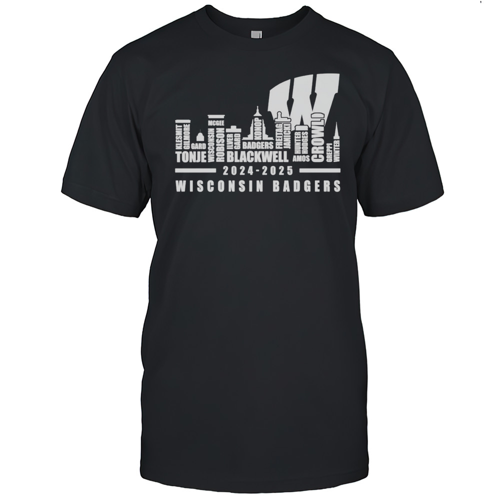 Skyline City 2024 2025 Wisconsin Badgers Players Name Shirt