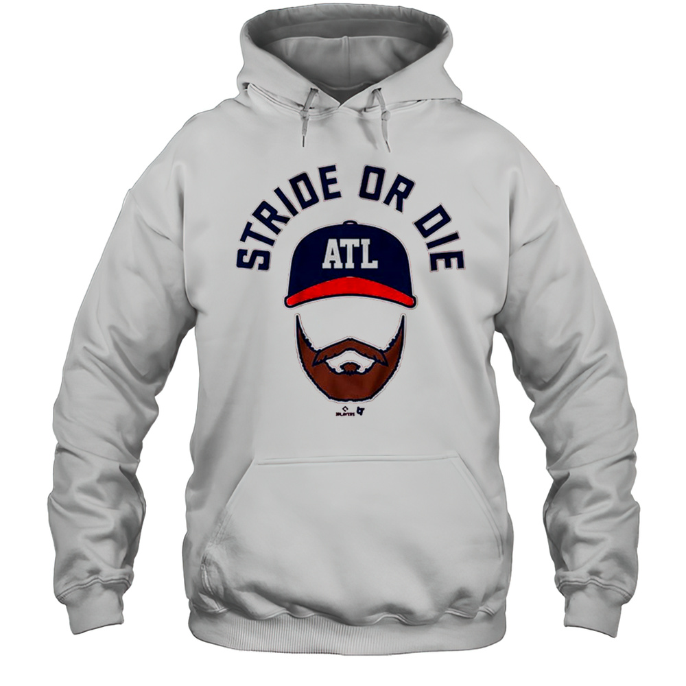Spencer Strider Stride Or Die Beard Atlanta Braves Baseball MLB T-shirt Unisex Hoodie