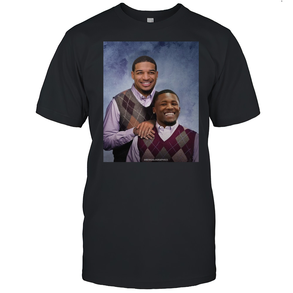 Step Brothers Jamarr Chase And Tee Higgins Cincinnati Bengals Football Poster T-shirt