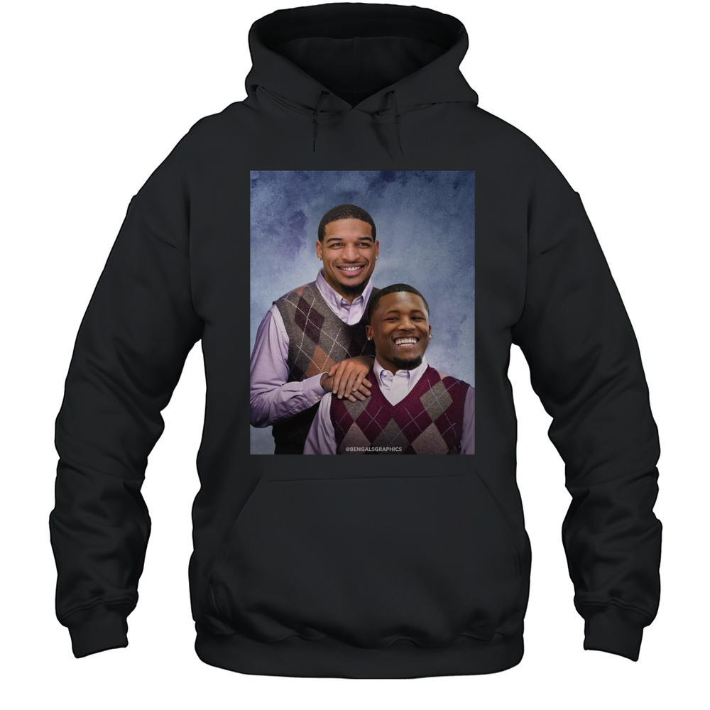 Step Brothers Jamarr Chase And Tee Higgins Cincinnati Bengals Football Poster T-shirt Unisex Hoodie