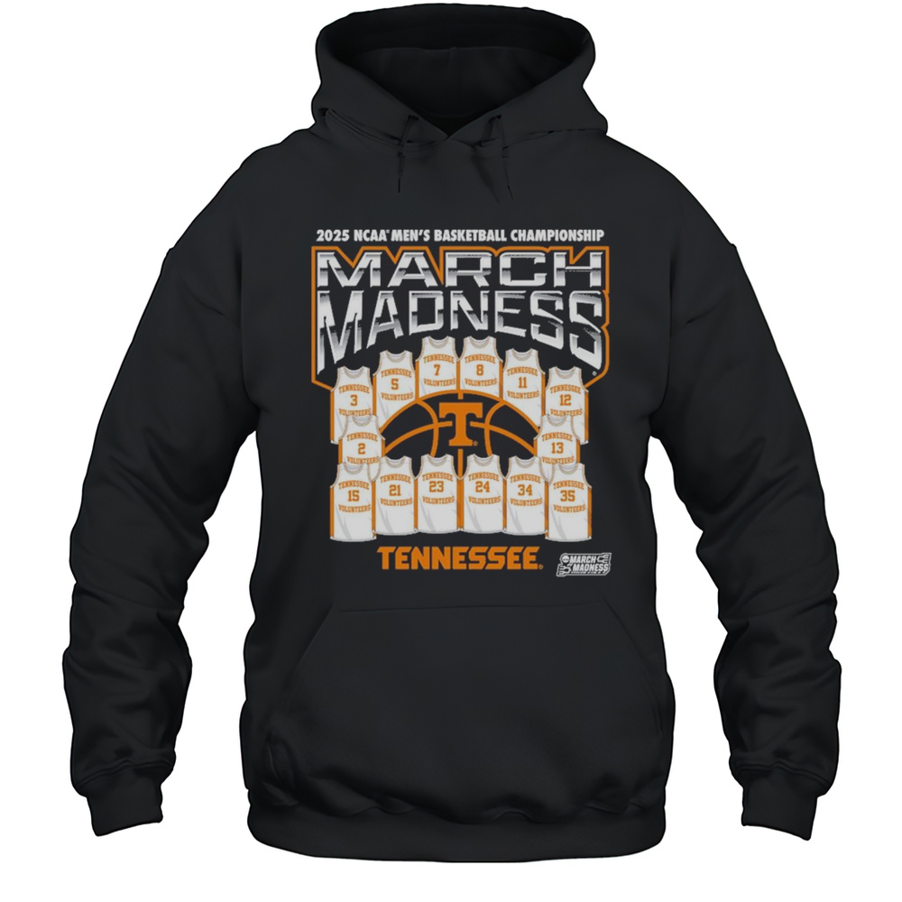 Tennessee Vols NCAA Mens Basketball Championship Jersey Team March Madness 2025 Logos T-shirt Unisex Hoodie