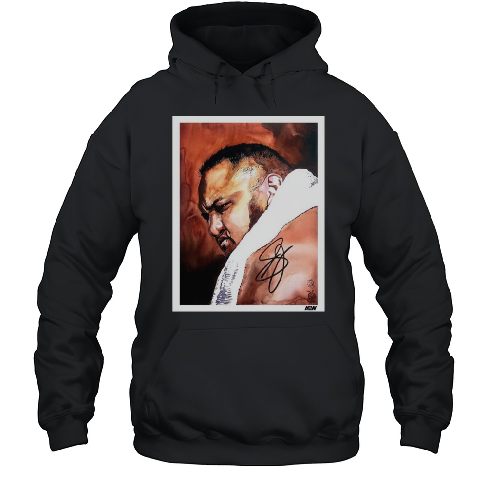 The Art Of Rob Schamberger  Samoa Joe AEW Signature T-shirt Unisex Hoodie