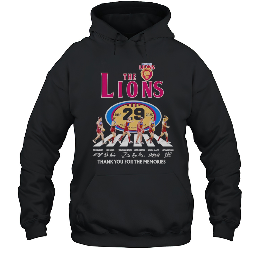 The Brisbane Lions 1996 2025 Thank You For The Memories Shirt Unisex Hoodie