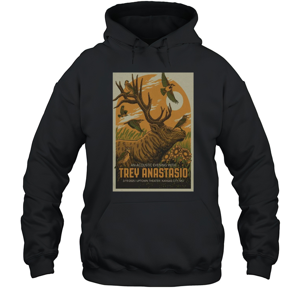 An Acoustic Evening With Trey Anastasio Kansas City MO March 19th 2025 Show T-shirt Unisex Hoodie