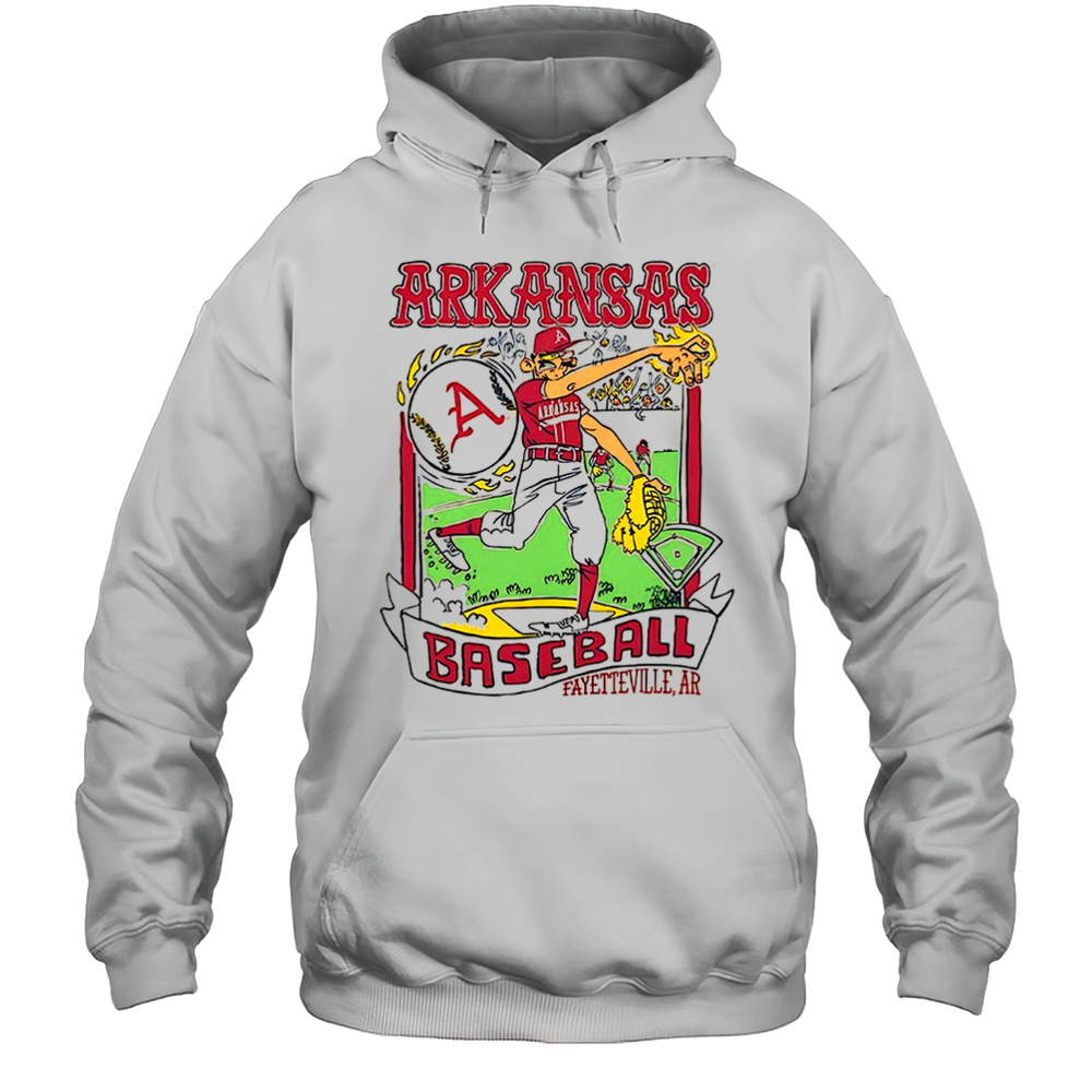 Arkansas Wonky Baseball Cards Shirt Unisex Hoodie