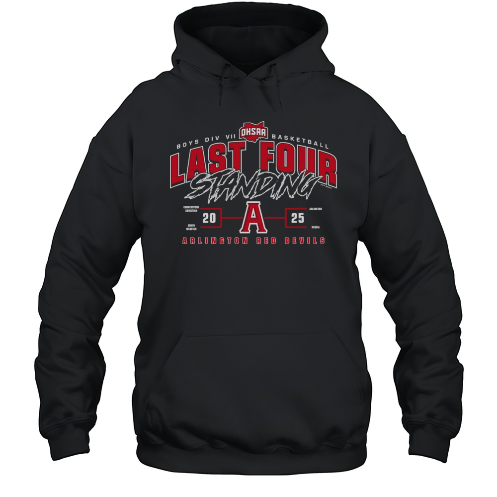 Arlington Red Devils 2025 OHSAA Boys Division VII Basketball Last Four Standing Shirt Unisex Hoodie