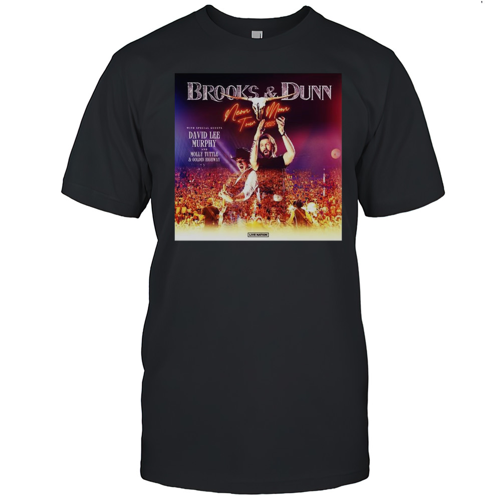 Brooks  Dunn Neon Moon Tour 2025 With Special Guest David Lee Murphy And Molly Tuttle  Golden Highway Shirt