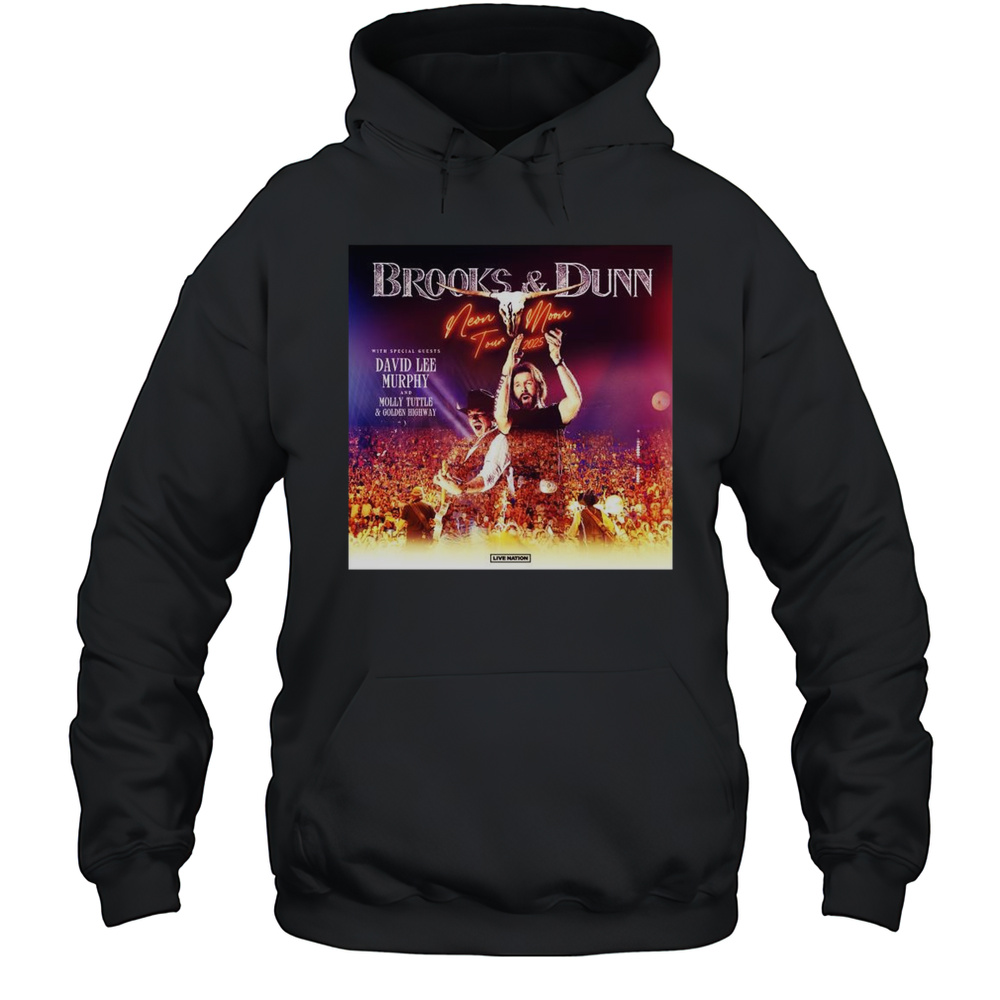 Brooks  Dunn Neon Moon Tour 2025 With Special Guest David Lee Murphy And Molly Tuttle  Golden Highway Shirt Unisex Hoodie
