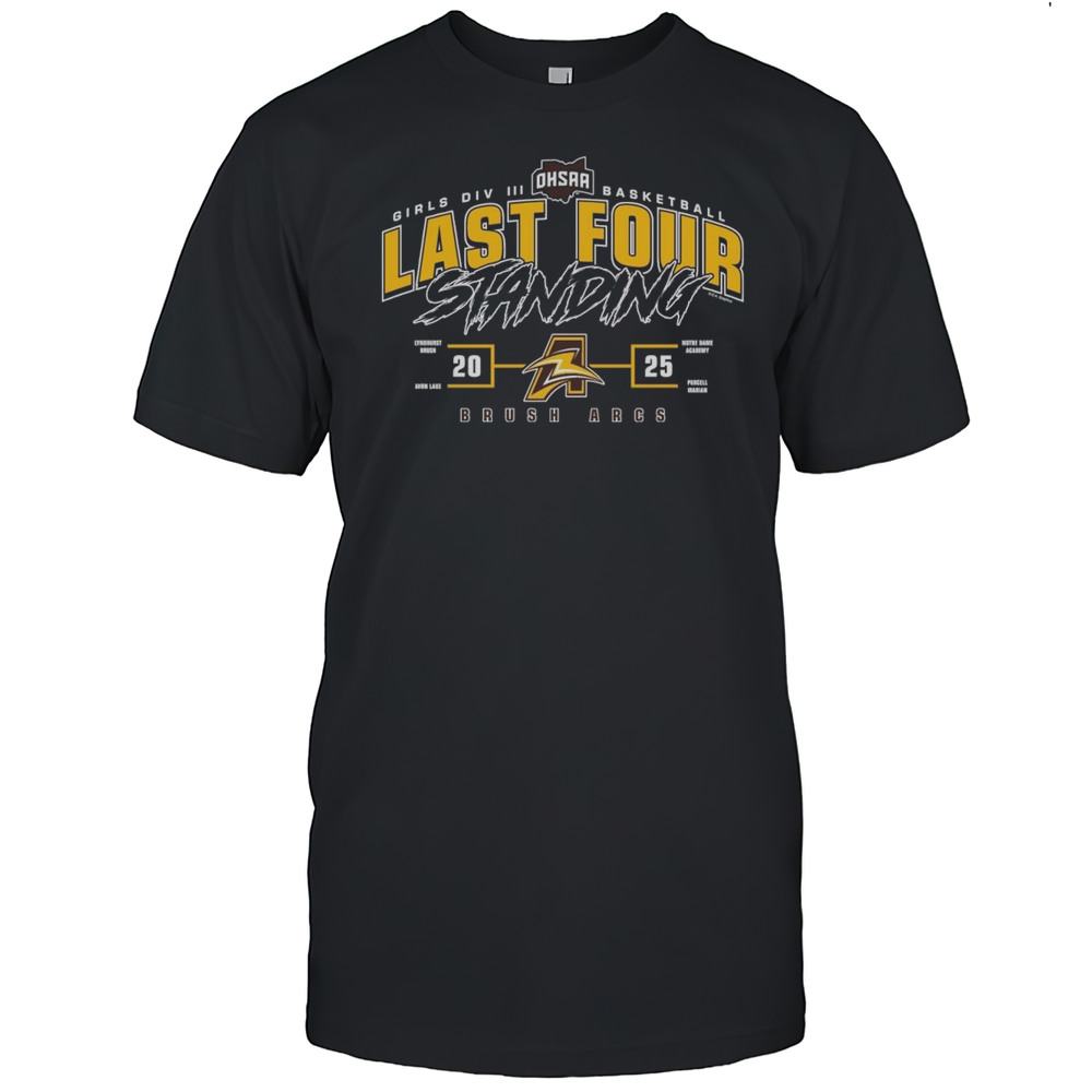 Brush Arcs 2025 OHSAA Girls Division III Basketball Last Four Standing Shirt