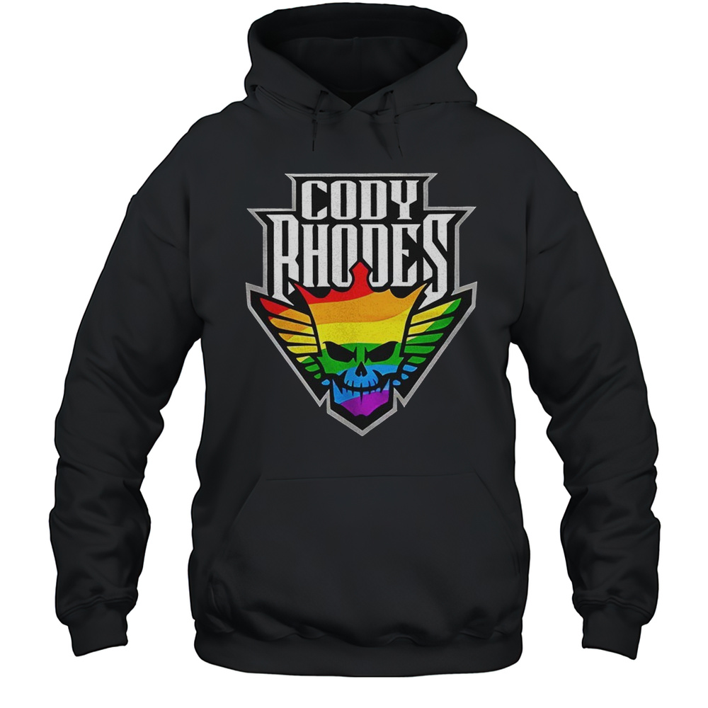 Cody Rhodes Rainbow Skull Wrestling LGBT Shirt Unisex Hoodie