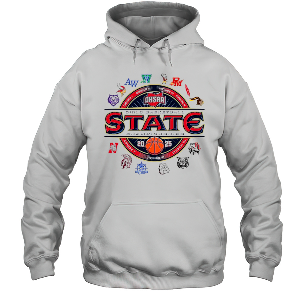 OHSAA 2025 Division I To VII Girls Basketball State Championship Logo Shirt Unisex Hoodie
