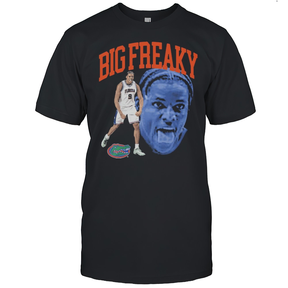 Rueben Chinyelu Big Freaky Portrait Florida Gators Basketball NCAA Southeastern Conference 2025 T-shirt