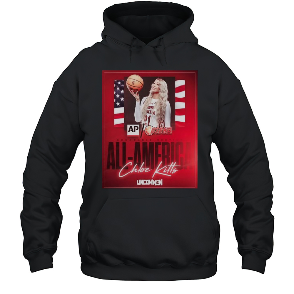 South Carolina Gamecocks Womens Basketball AP Honorable Mention All-America Chloe Kitts 2025 T-shirt Unisex Hoodie