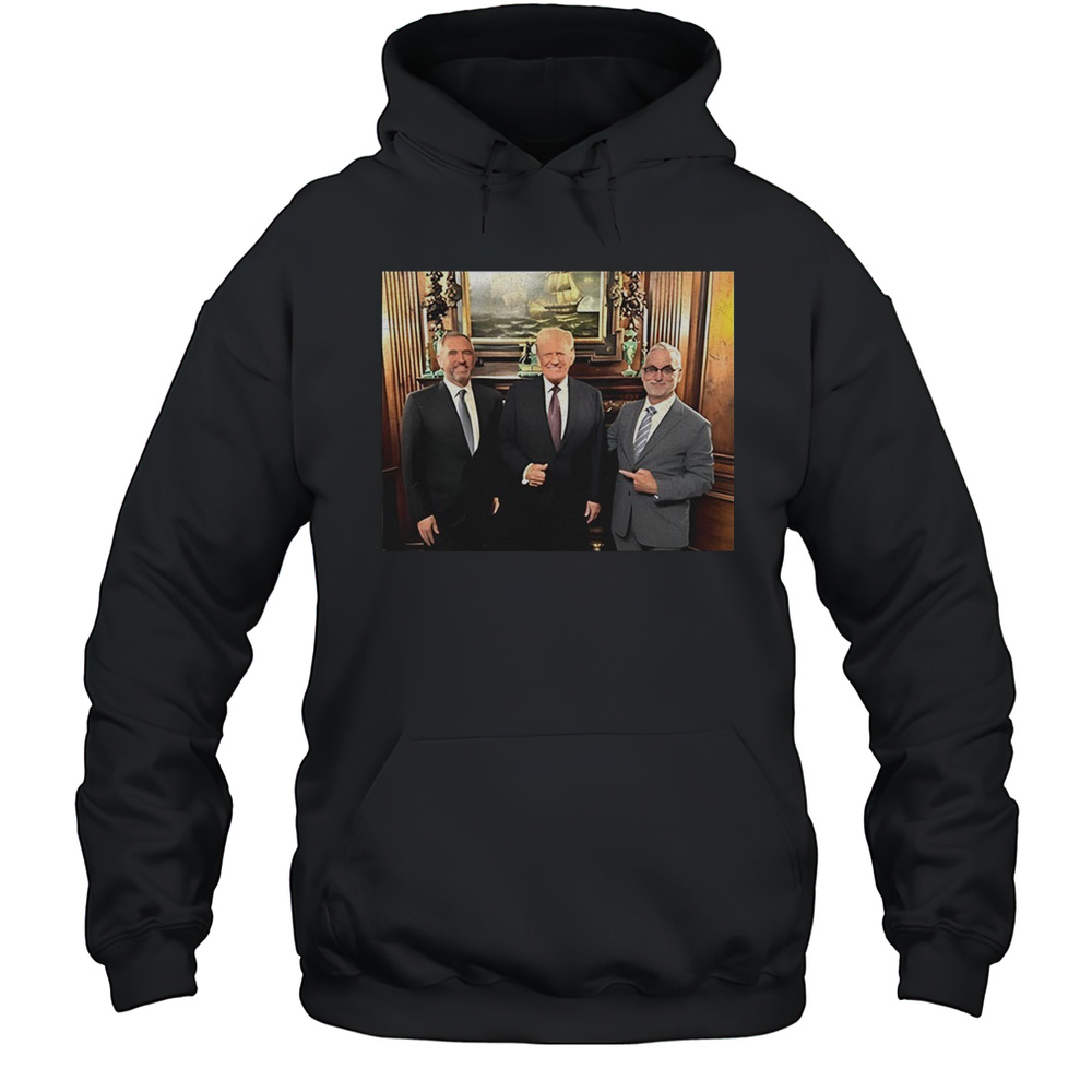 Trump With Ripple CEO 2025 Shirt Unisex Hoodie