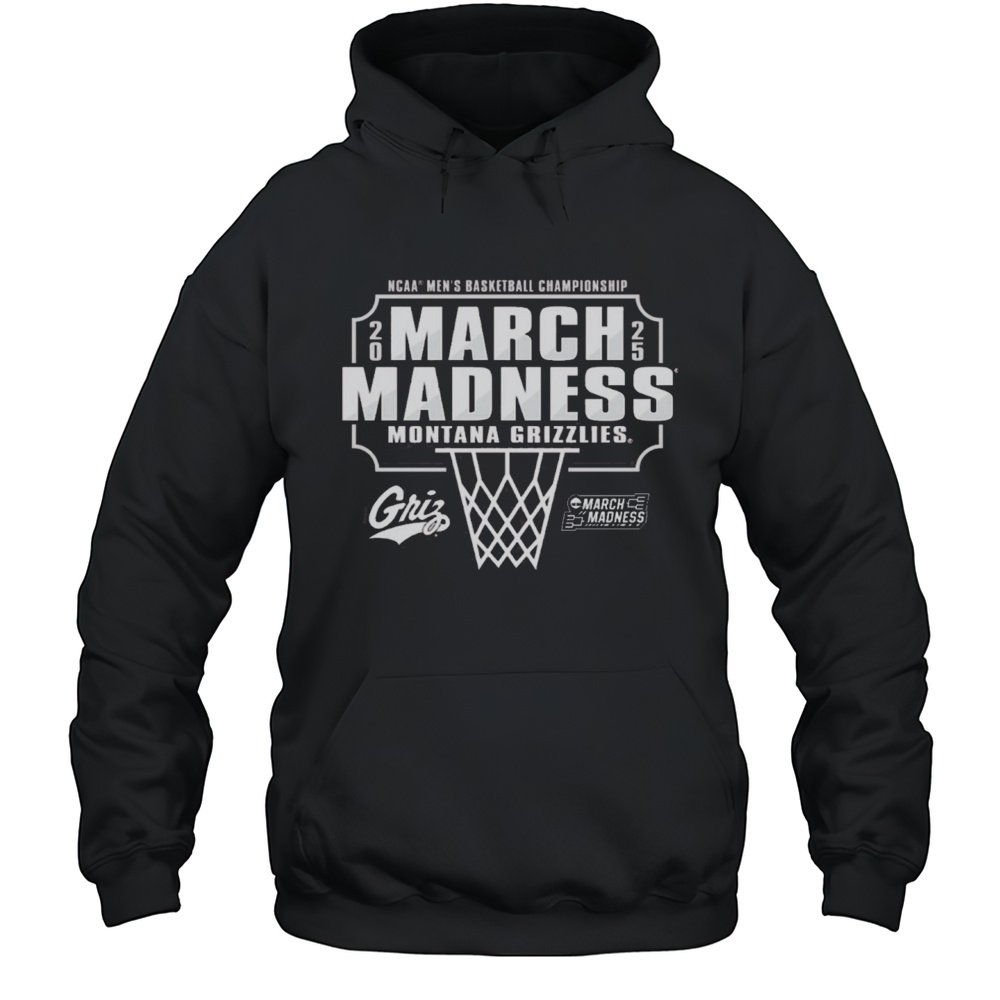 University Of Montana Grizzlies Mens Basketball Championship 2025 NCAA Tournament Bound March Madness T-shirt Unisex Hoodie