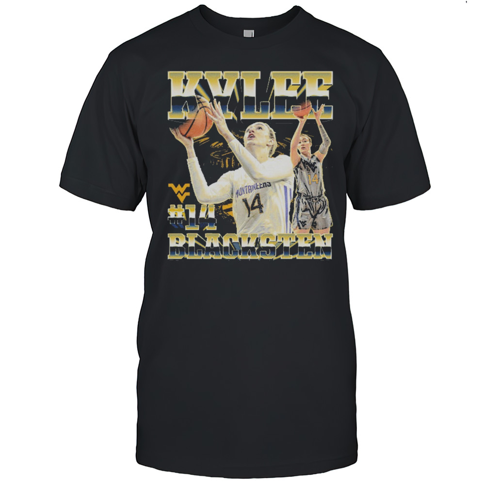 West Virginia Mountaineers NCAA Womens Basketball 14 Kylee Blacksten Graphic T-shirt