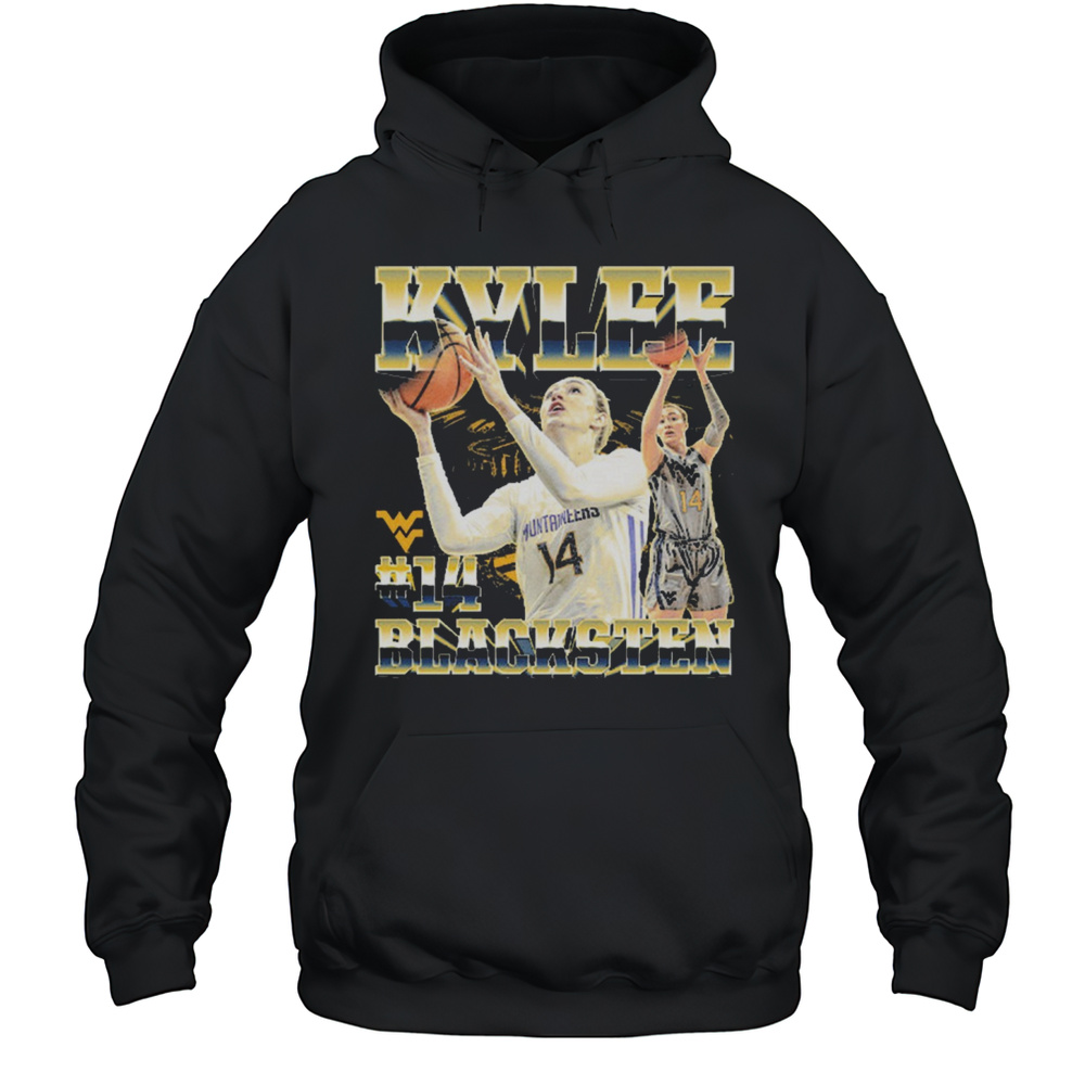West Virginia Mountaineers NCAA Womens Basketball 14 Kylee Blacksten Graphic T-shirt Unisex Hoodie