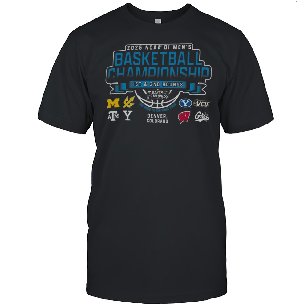 2025 NCAA DI Mens Basketball Championship 1st  2nd Rounds March Madness 8-Teams Shirt