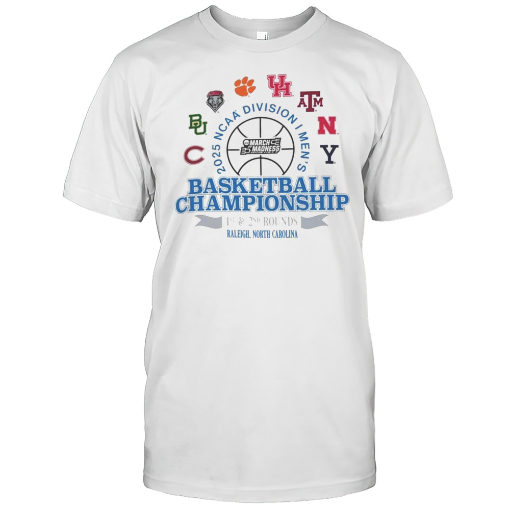 2025 NCAA Division I Mens Basketball Championship 1st  2nd Rounds Raleigh North Carolina Shirt