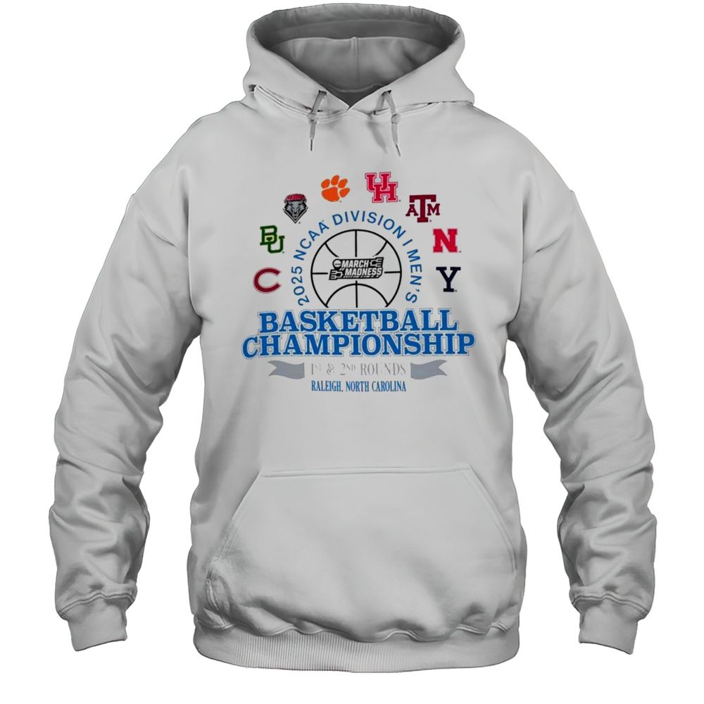 2025 NCAA Division I Mens Basketball Championship 1st  2nd Rounds Raleigh North Carolina Shirt Unisex Hoodie
