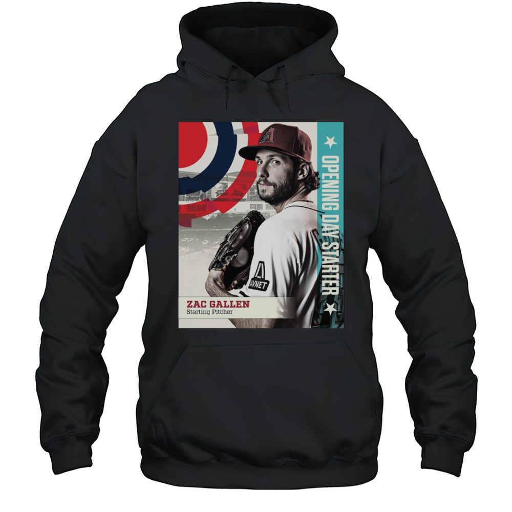 Arizona Diamondbacks Baseball Zac Gallen Starting Pitcher 2025 MLB Opening Day Starter Poster T-shirt Unisex Hoodie