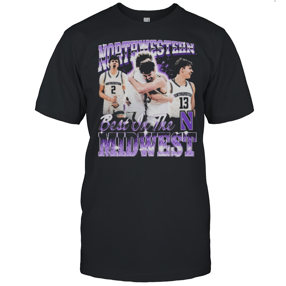 Brooks Barnhizer And Nick Martinelli Best In The Midwest Northwestern Wildcats Basketball Graphic T-shirt