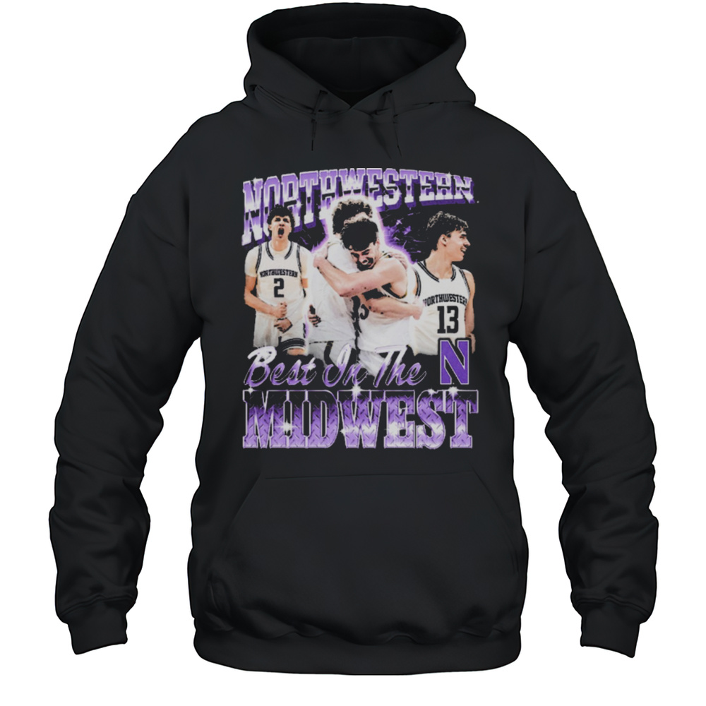 Brooks Barnhizer And Nick Martinelli Best In The Midwest Northwestern Wildcats Basketball Graphic T-shirt Unisex Hoodie