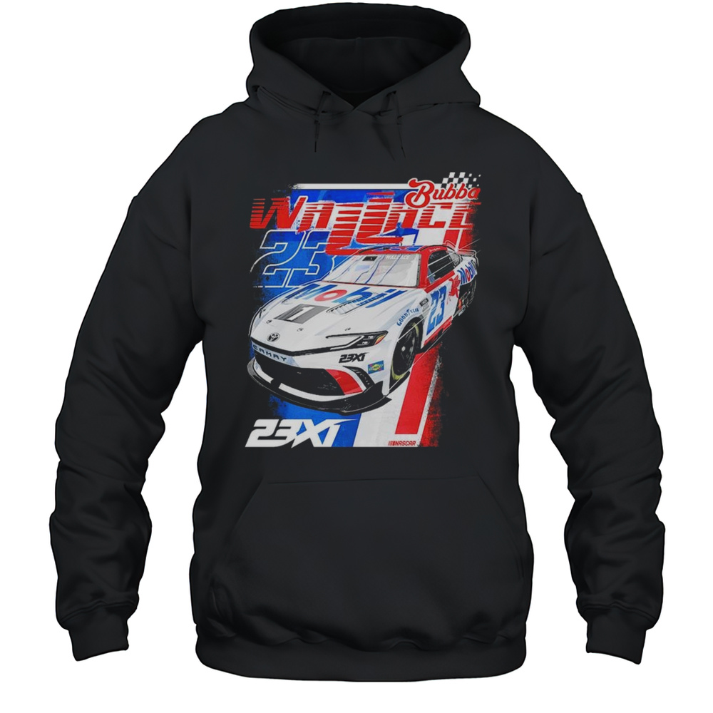 Bubba Wallace 23XI Racing Black Mobil 1 Car Shirt Unisex Hoodie