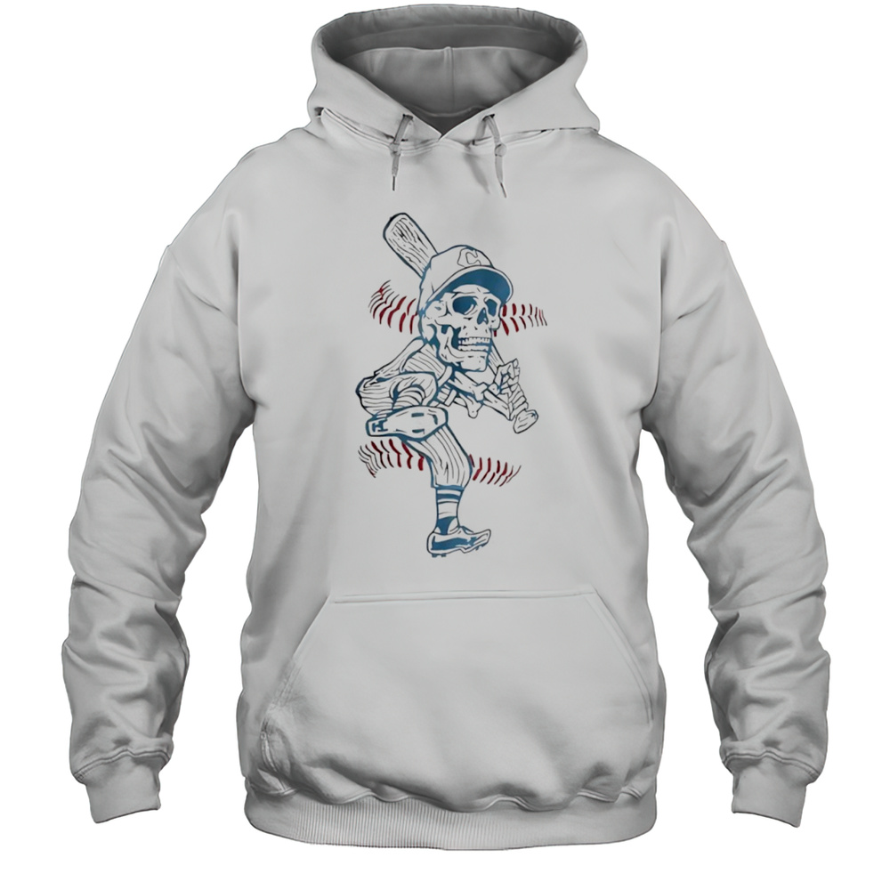 Cleveland Skeleton Player Baseball Shirt Unisex Hoodie