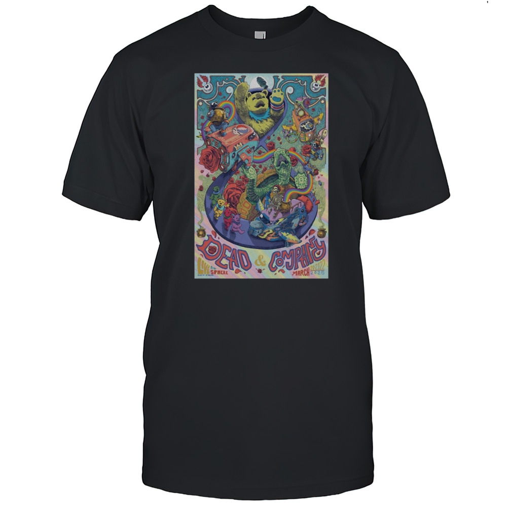Dead And Company Live At Sphere In Las Vegas NV On March 20-22 2025 Concert T-shirt