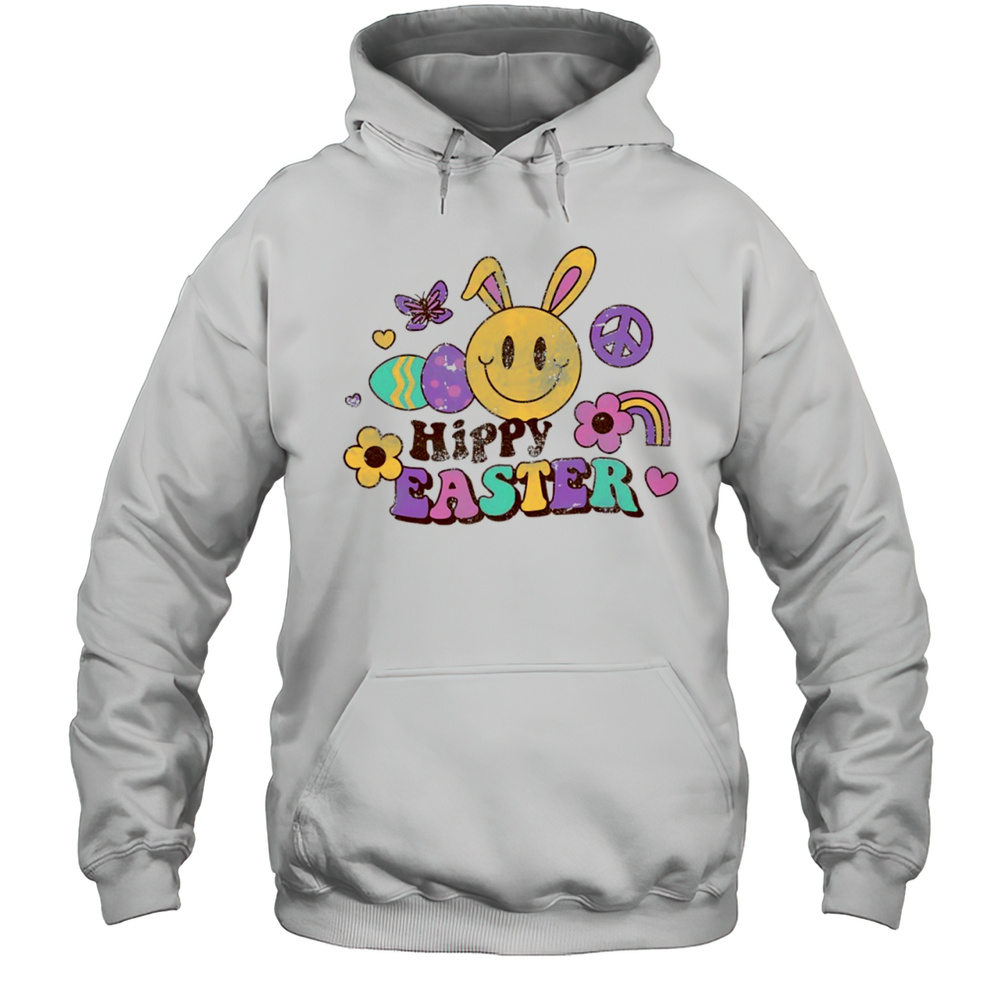 Hippy Easter Bunny Face Shirt Unisex Hoodie