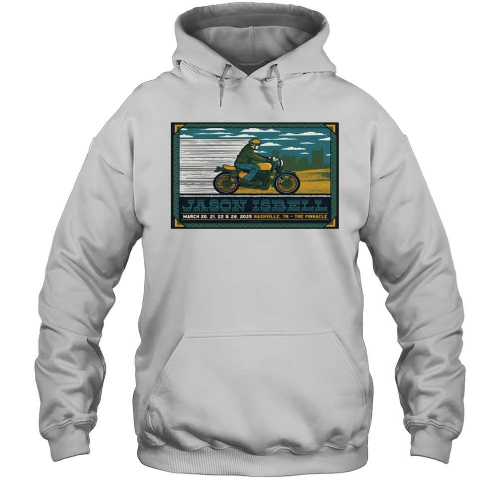 Jason Isbell At The Pinnacle In Nashville TN On March 20-28 2025 Tour T-shirt Unisex Hoodie