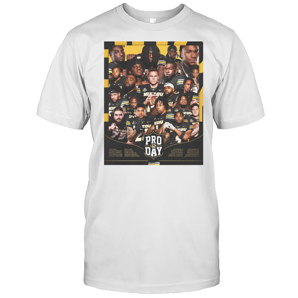Missouri Tigers Football 20 Tigers 2025 Pro Day Nate Noel Trevez Johnson Marcus Carroll Poster T-shirt