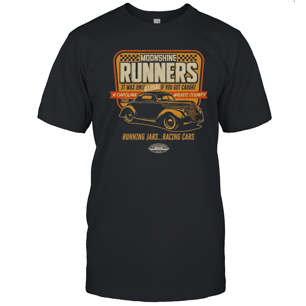 NASCAR Checkered Flag Sports Black Moonshine Runners Shirt