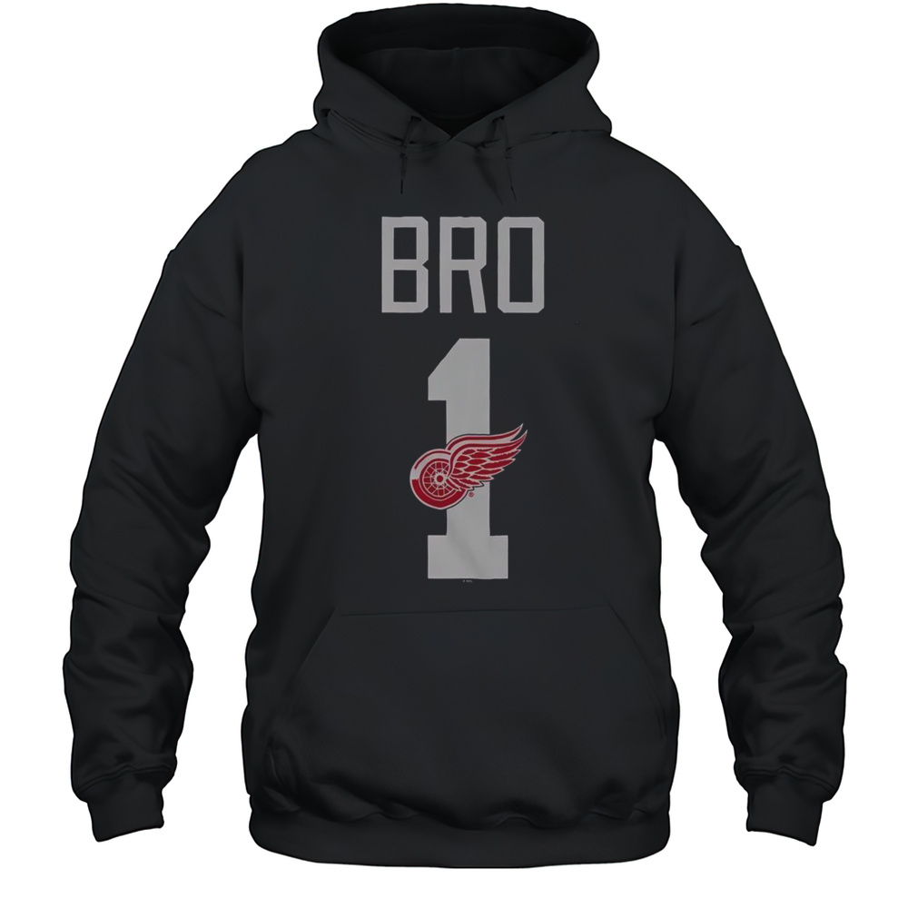 Official Detroit Red Wings Number 1 Bro T-Shirt Unisex Hoodie
