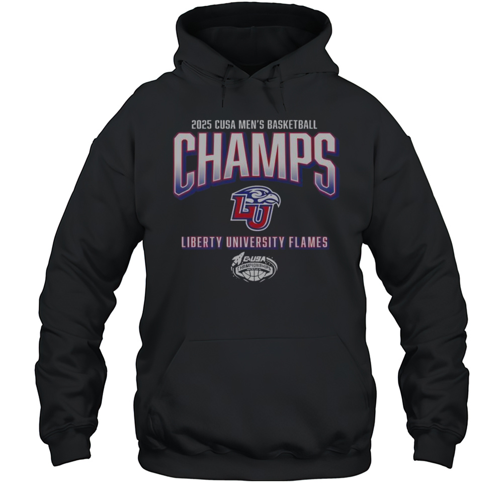 Official Liberty Flames 2025 C-USA Mens Basketball Conference Tournament Champions T-Shirt Unisex Hoodie
