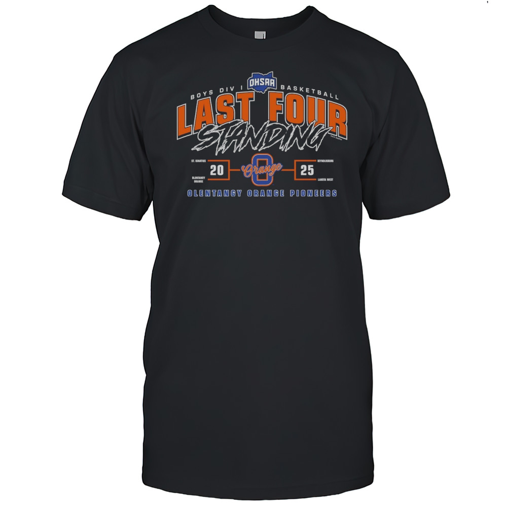 Olentangy Orange Pioneers 2025 OHSAA Boys Division I Basketball Last Four Standing Shirt