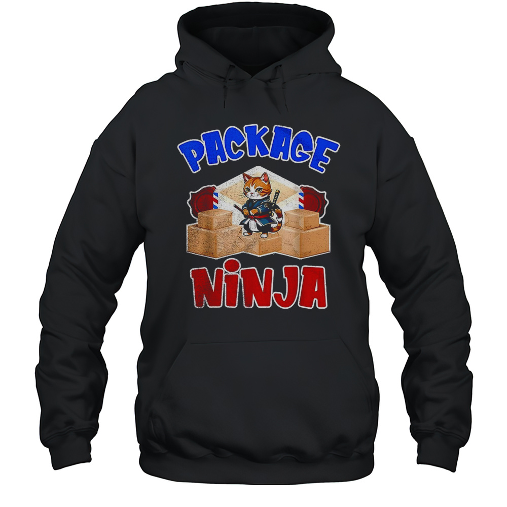Package Ninja Cat Shirt Unisex Hoodie