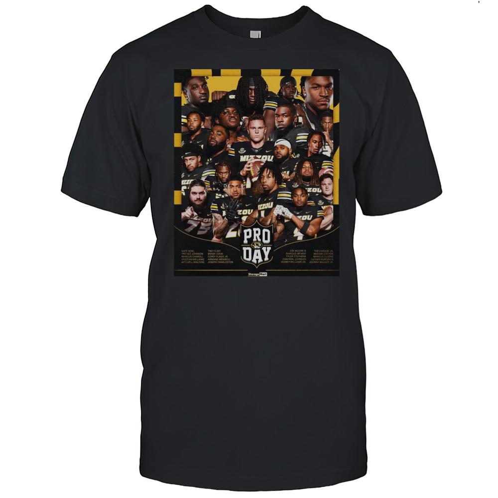 Poster Missouri Tigers Football 20 Tigers 2025 Pro Day Nate Noel Trevez Johnson Marcus Carroll T-shirt
