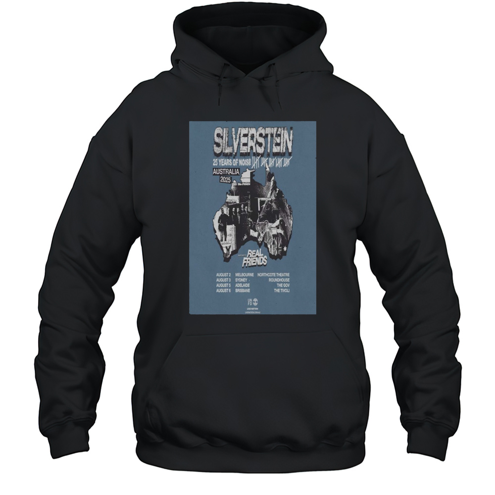 Silverstein 25 Year Of Noise Australia Tour 2025 Shirt Unisex Hoodie