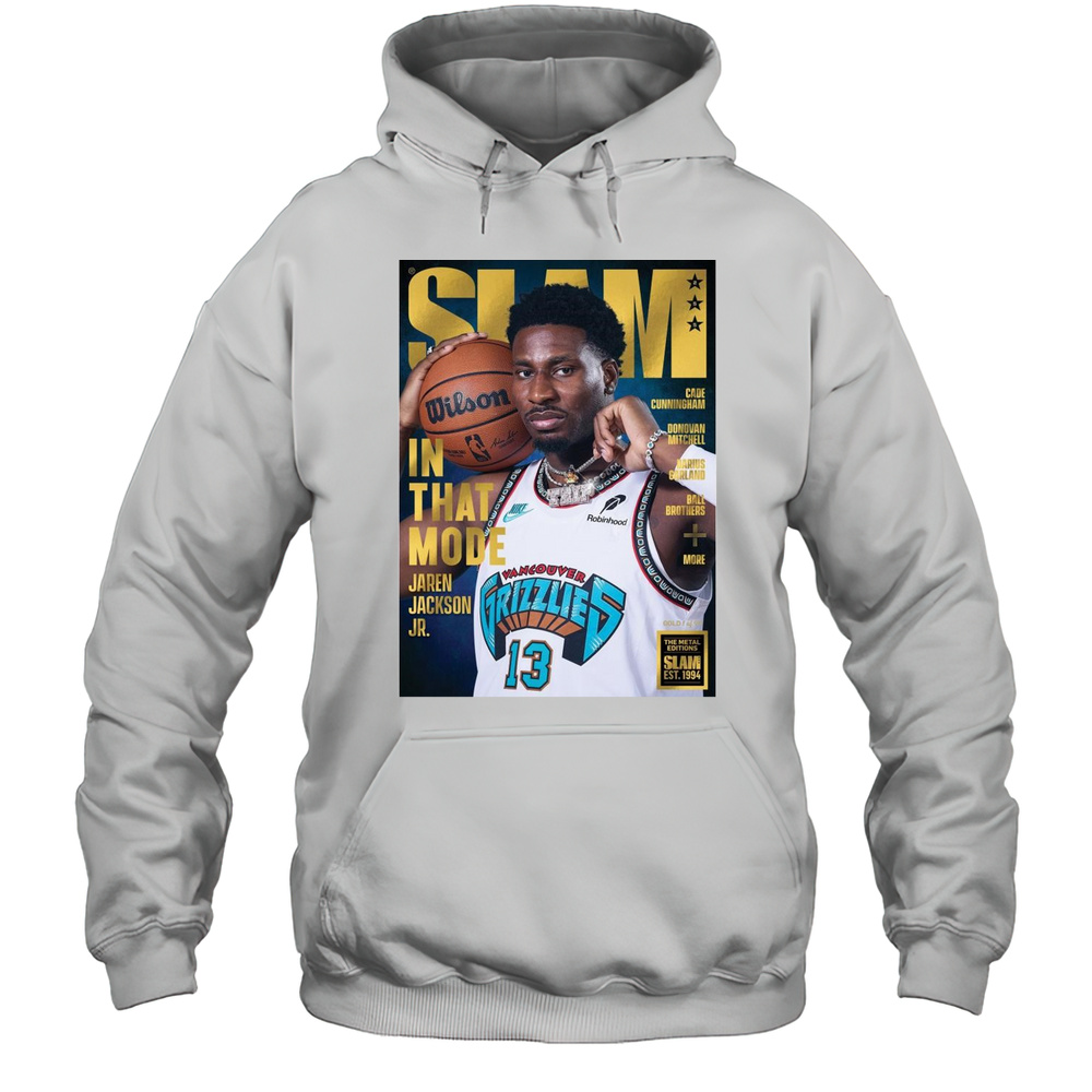 SLAM Cover Gold Metal Jaren Jackson Jr. In That Mode Memphis Grizzlies 2025 T-shirt Unisex Hoodie
