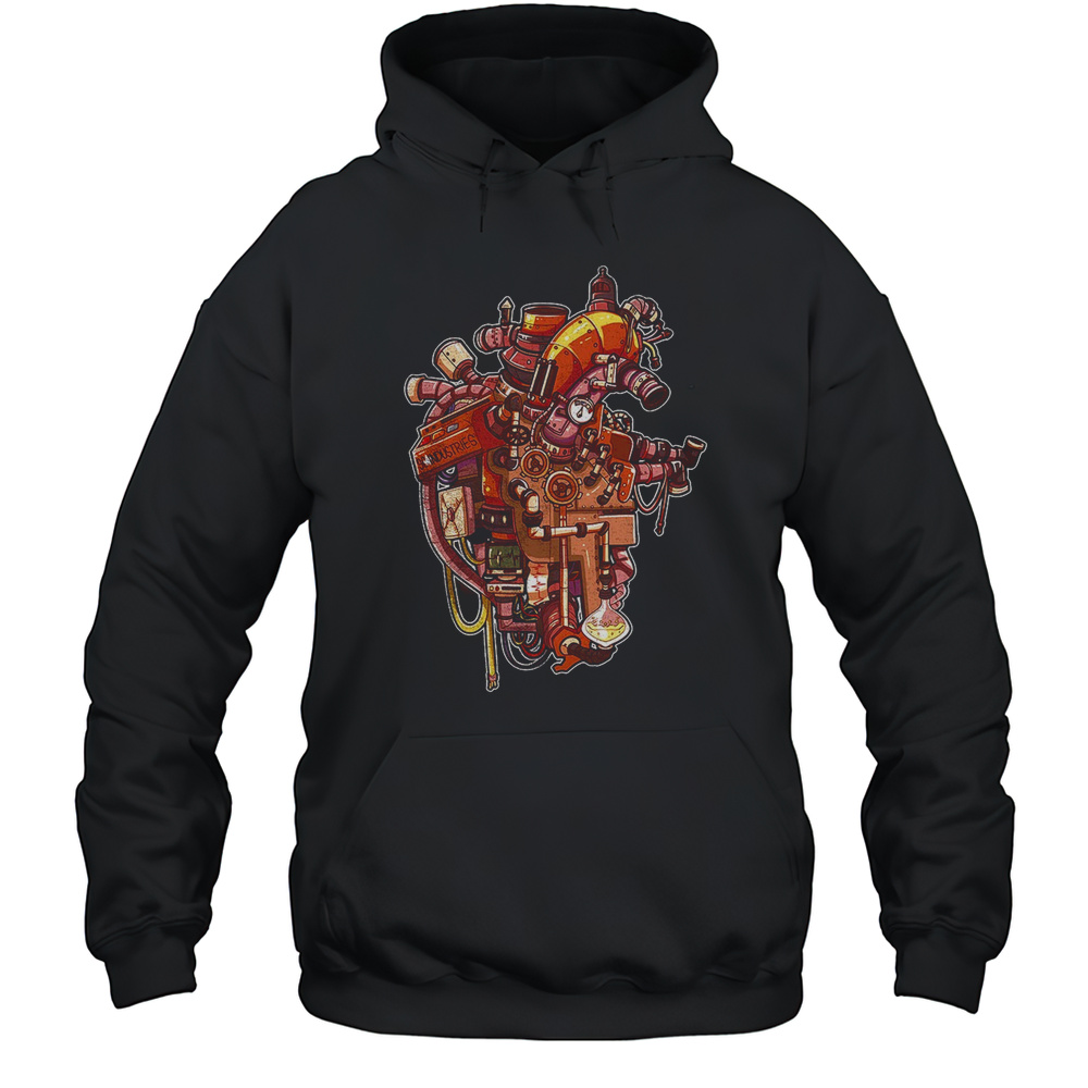 Steampunk Heart Machine Shirt Unisex Hoodie