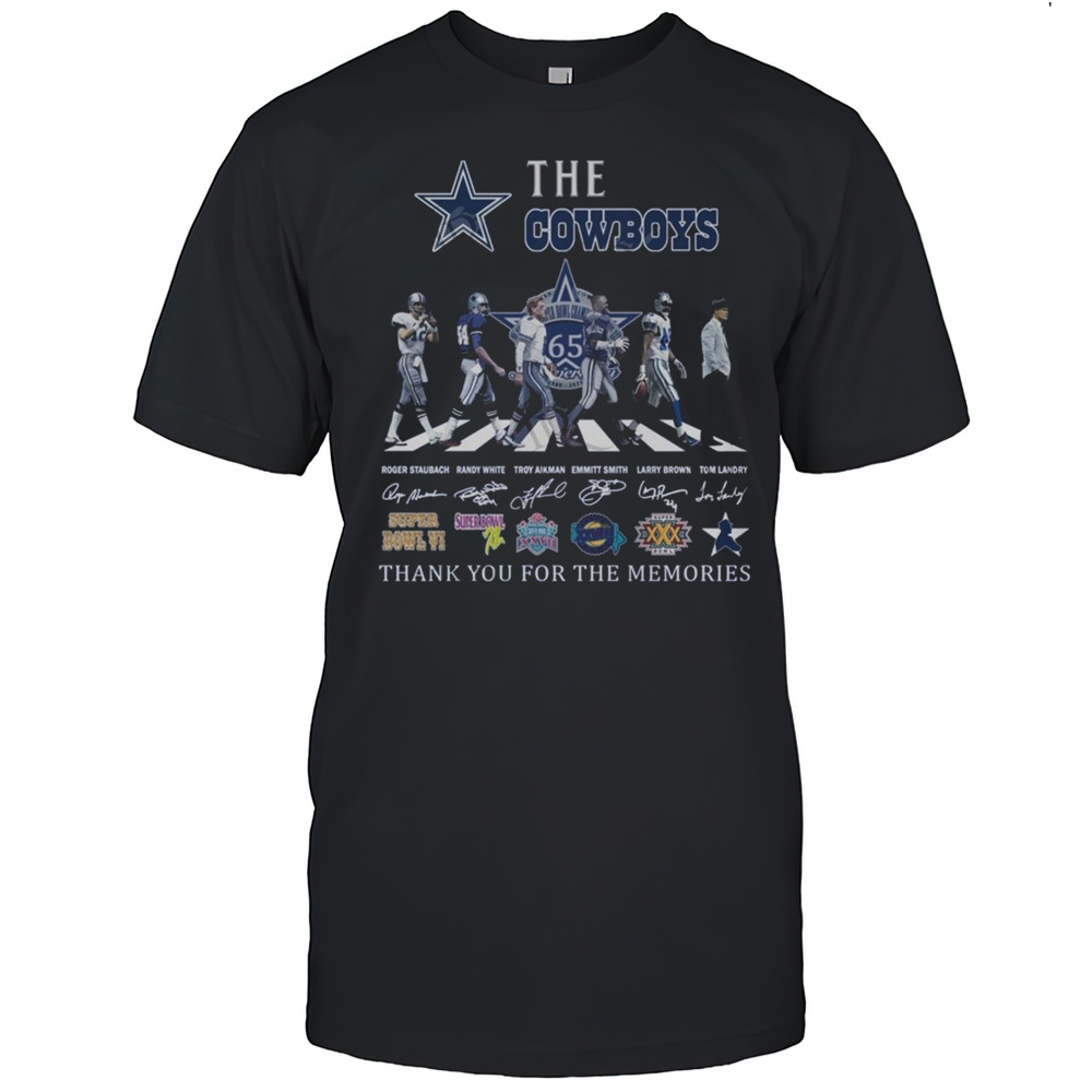 The Cowboys 65th 1960-2025 Thank You For The Memories Signatures Walking Shirt