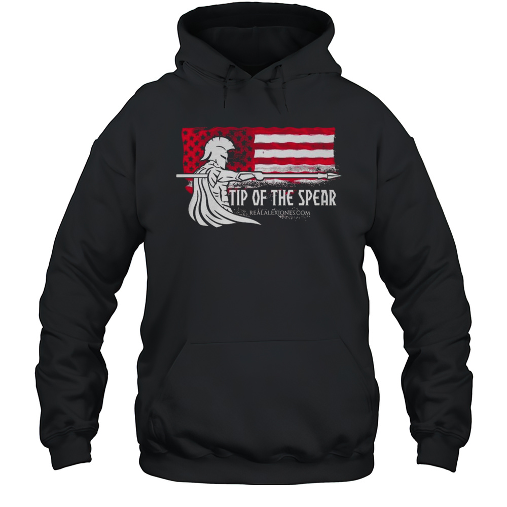 Tip Of The Spear Spartans American Flag Shirt Unisex Hoodie